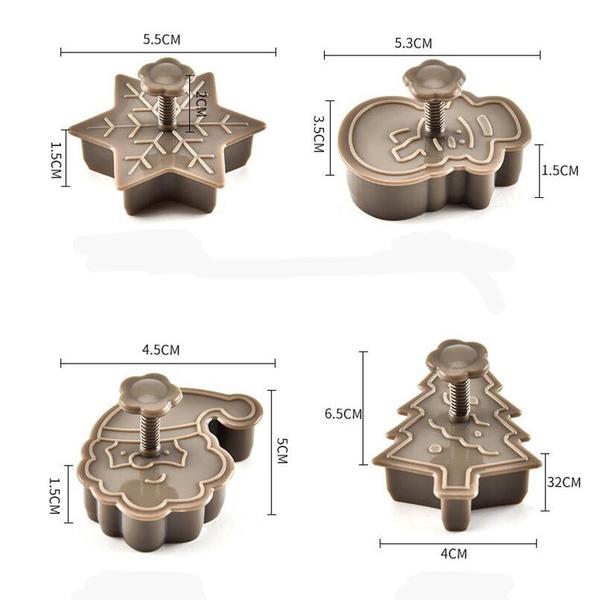 4-Piece: Plastic Cookie Baking Moulds Kitchen & Dining - DailySale