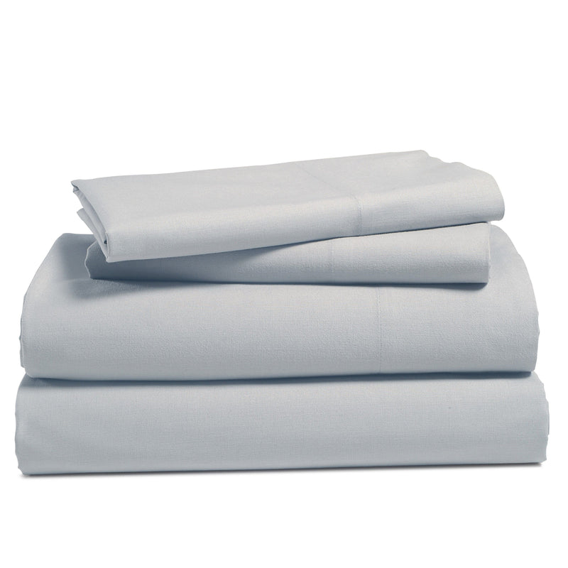 4-Piece Set: 100% Cotton Super Soft Solid Sheet Linen & Bedding Queen Silver - DailySale