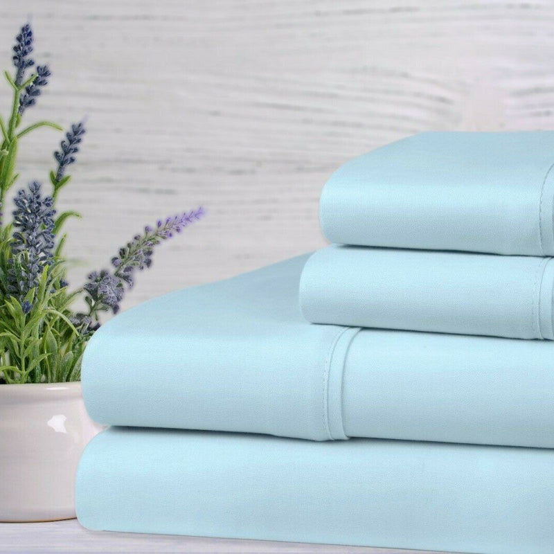 4-Piece Set: Bamboo Lavender Infused Scented Sheet Set in acqua, available at Dailysale