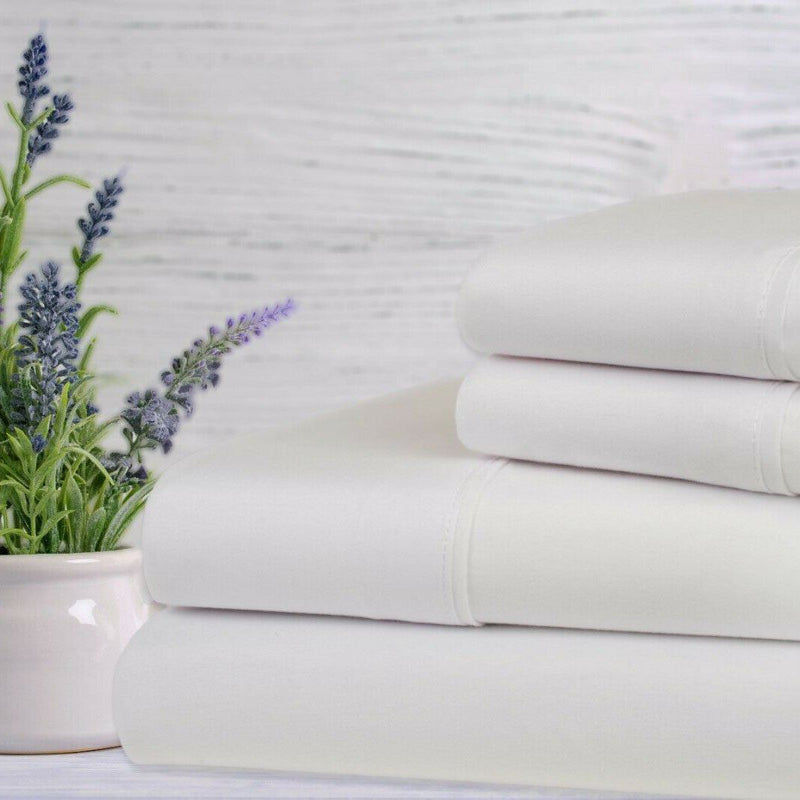 4-Piece Set: Bamboo Lavender Infused Scented Sheet Set in white, available at Dailysale