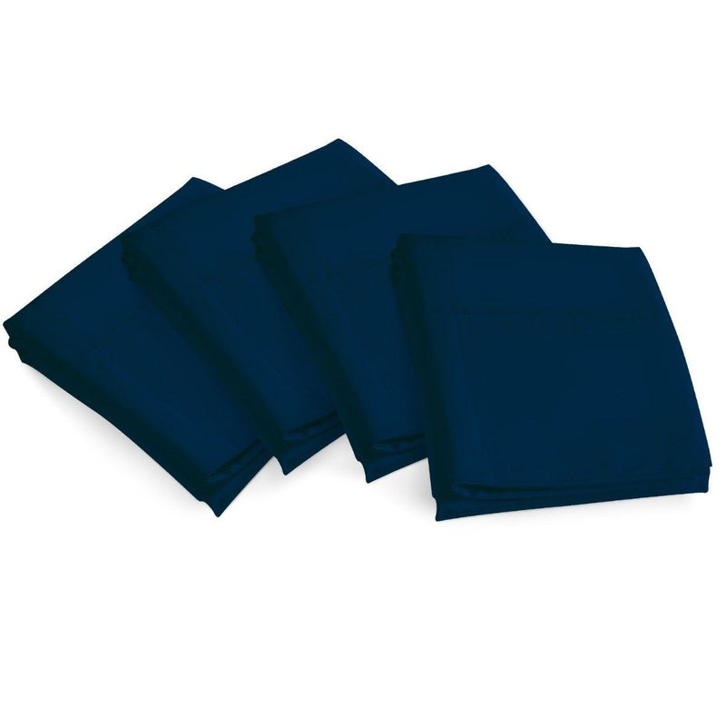 4-Piece Set: Bamboo Premium Ultra Soft Pillow Case - Assorted Colors and Sizes Linen & Bedding King Navy - DailySale