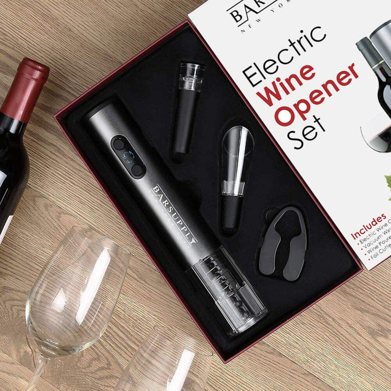 4-Piece Set: Electric Wine Bottle Opener Wine & Dining - DailySale