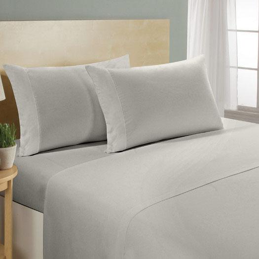 4-Piece Set: Luxury Comfort 300 Thread Count Sheet Linen & Bedding Twin Gray - DailySale