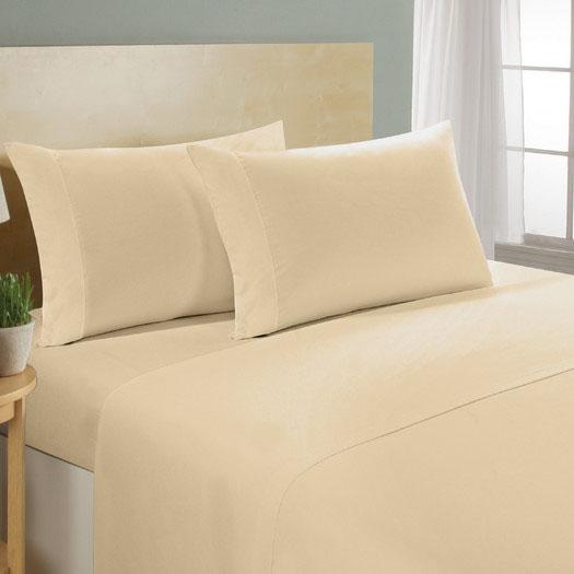 4-Piece Set: Luxury Comfort 300 Thread Count Sheet Linen & Bedding Twin Taupe - DailySale
