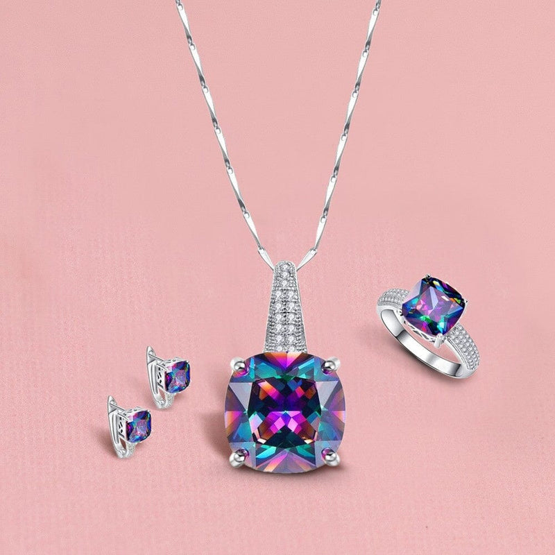 4-Piece Set: Mystic Topaz Complete Jewelry Set Necklaces - DailySale