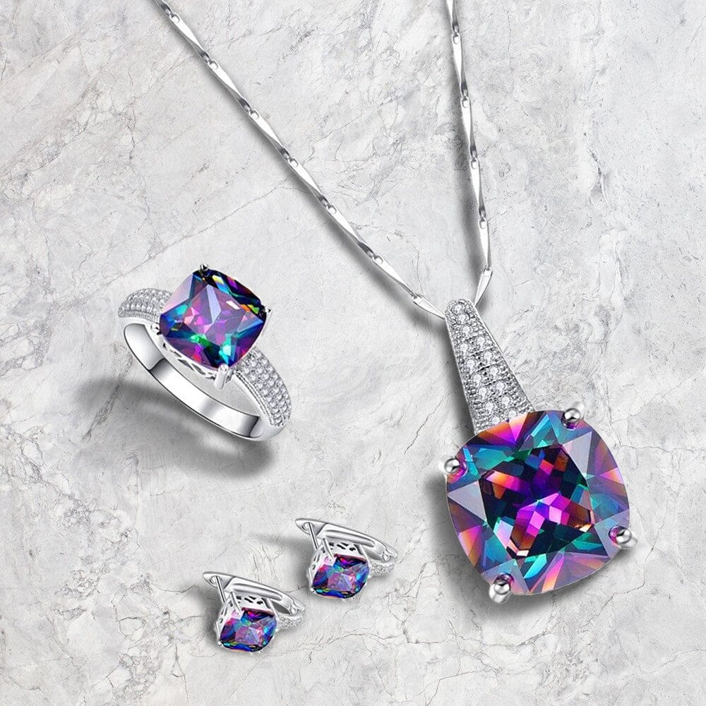 4-Piece Set: Mystic Topaz Complete Jewelry Set Necklaces - DailySale