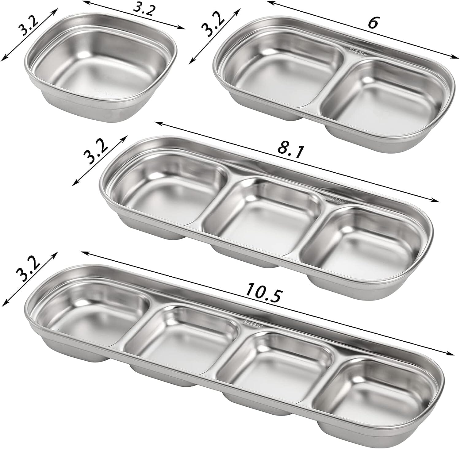 4-Piece Set: Stainless Steel Sauce Dish Kitchen Tools & Gadgets - DailySale