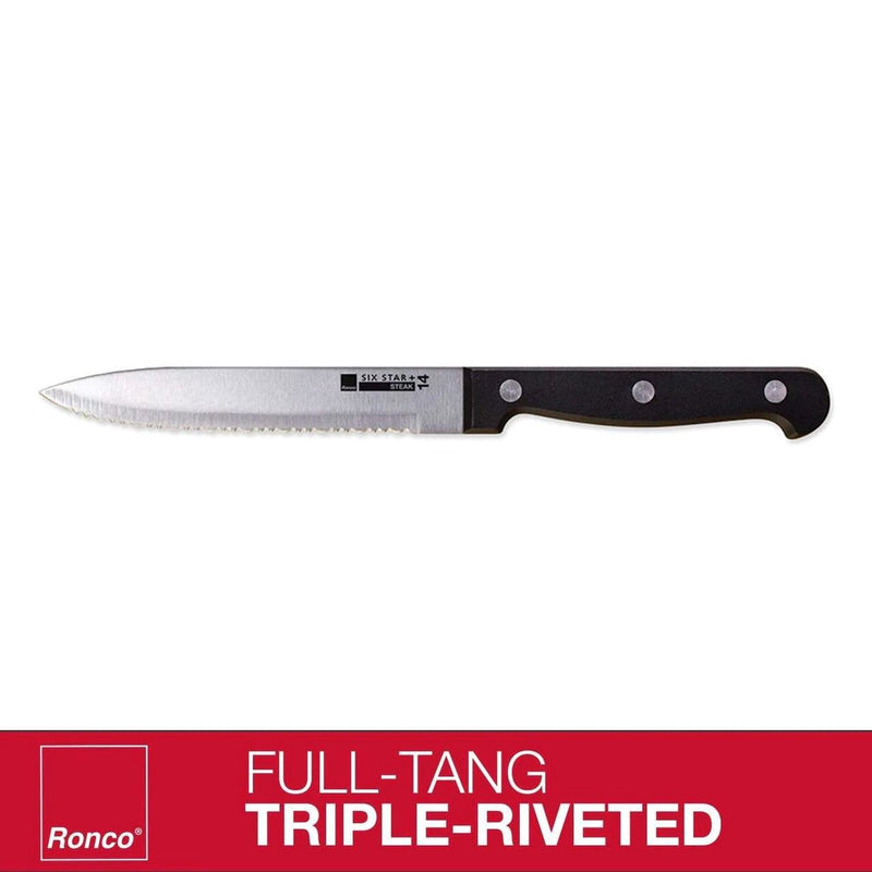4-Piece Set: Steak Knife Set Stainless-Steel Serrated Blades Kitchen & Dining - DailySale