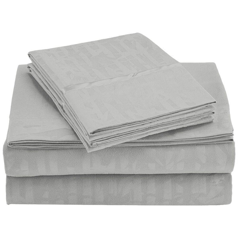 4-Piece Set: Super-Soft 1600 Series Bamboo Embossed Bed Sheet Linen & Bedding Full White - DailySale