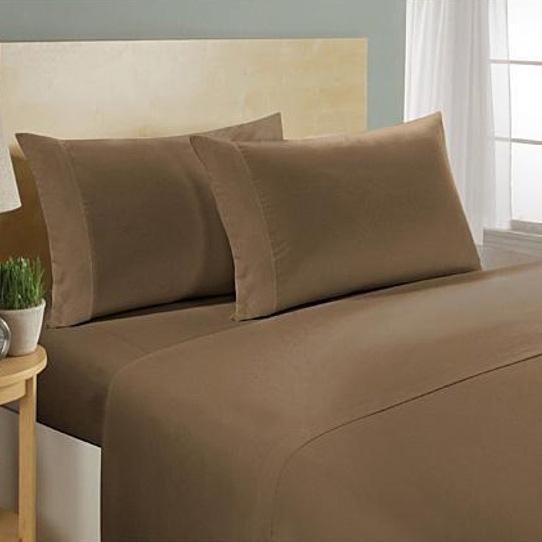 4-Piece Set: Ultra Soft 1800 Series Bamboo Blend Sheets Bedding Twin Coffee - DailySale
