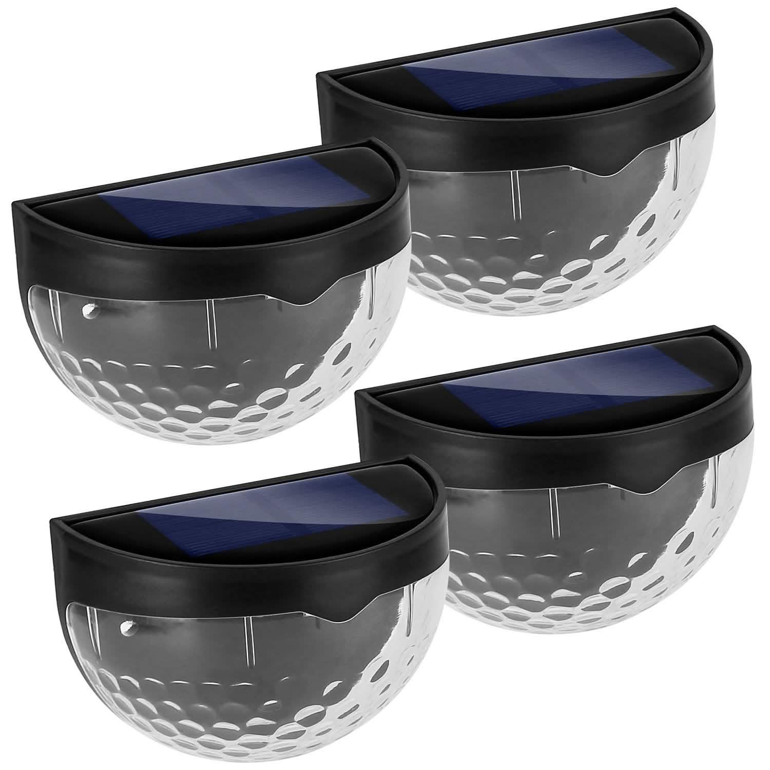 4-Piece: Solar Fence Outdoor Lights Outdoor Lighting - DailySale