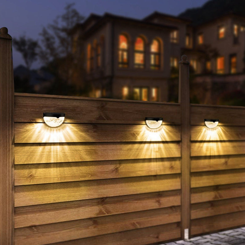4-Piece: Solar Fence Outdoor Lights
