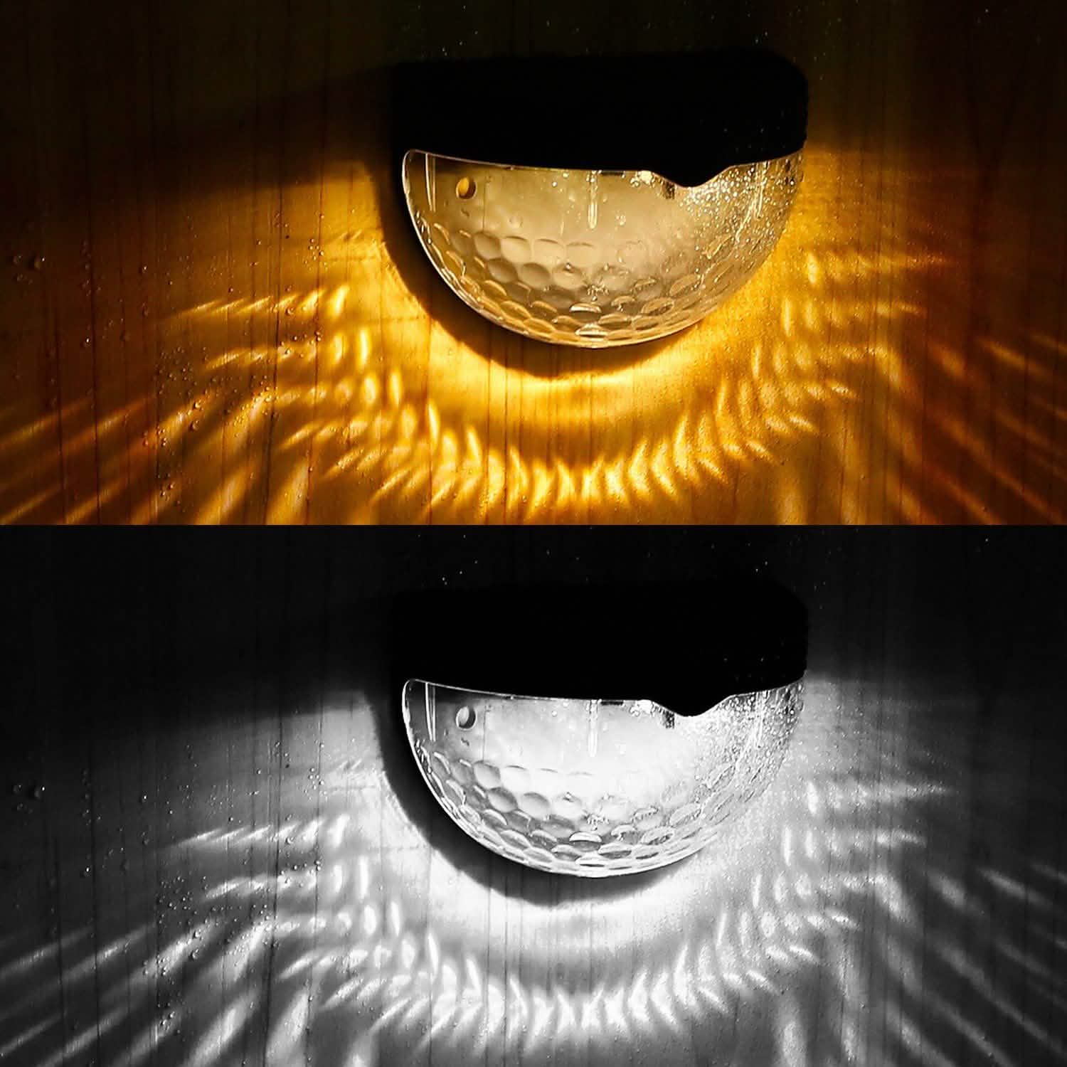 4-Piece: Solar Fence Outdoor Lights Outdoor Lighting - DailySale