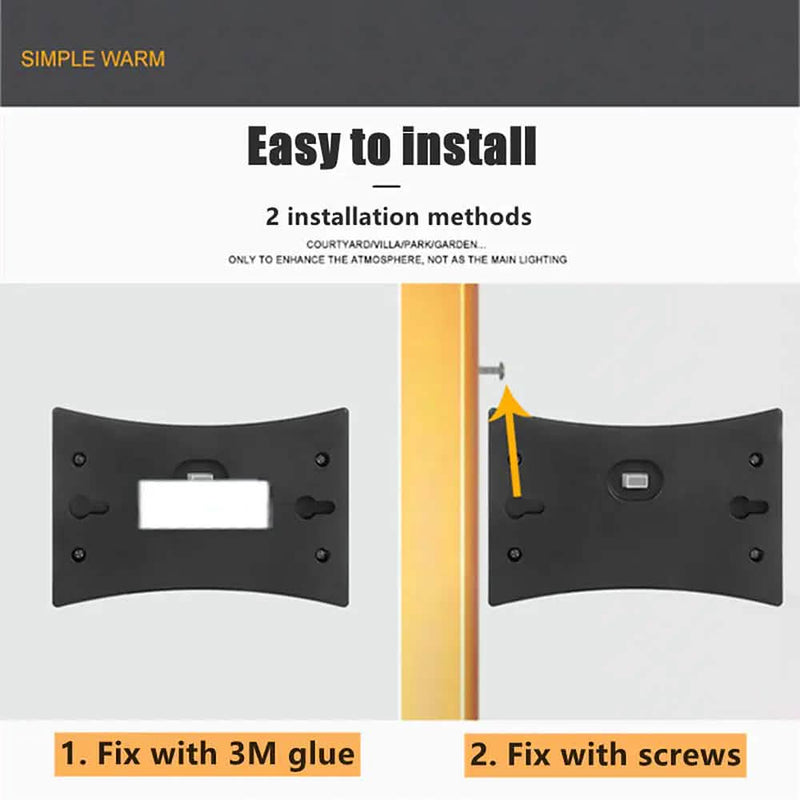 4-Piece: Solar Outdoor 6 LED Waterproof Wall Lights Outdoor Lighting - DailySale