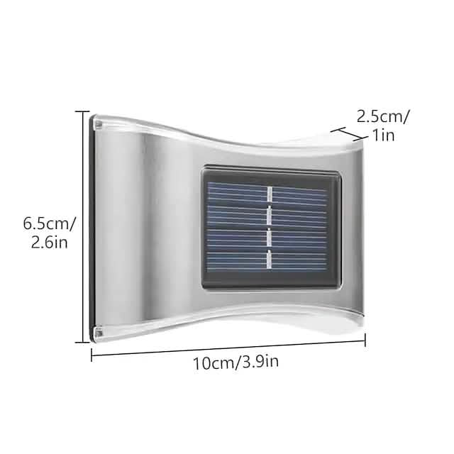 4-Piece: Solar Outdoor 6 LED Waterproof Wall Lights Outdoor Lighting - DailySale
