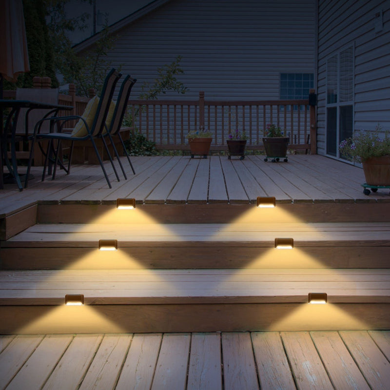 4-Piece: Solar Powered LED Step Lights