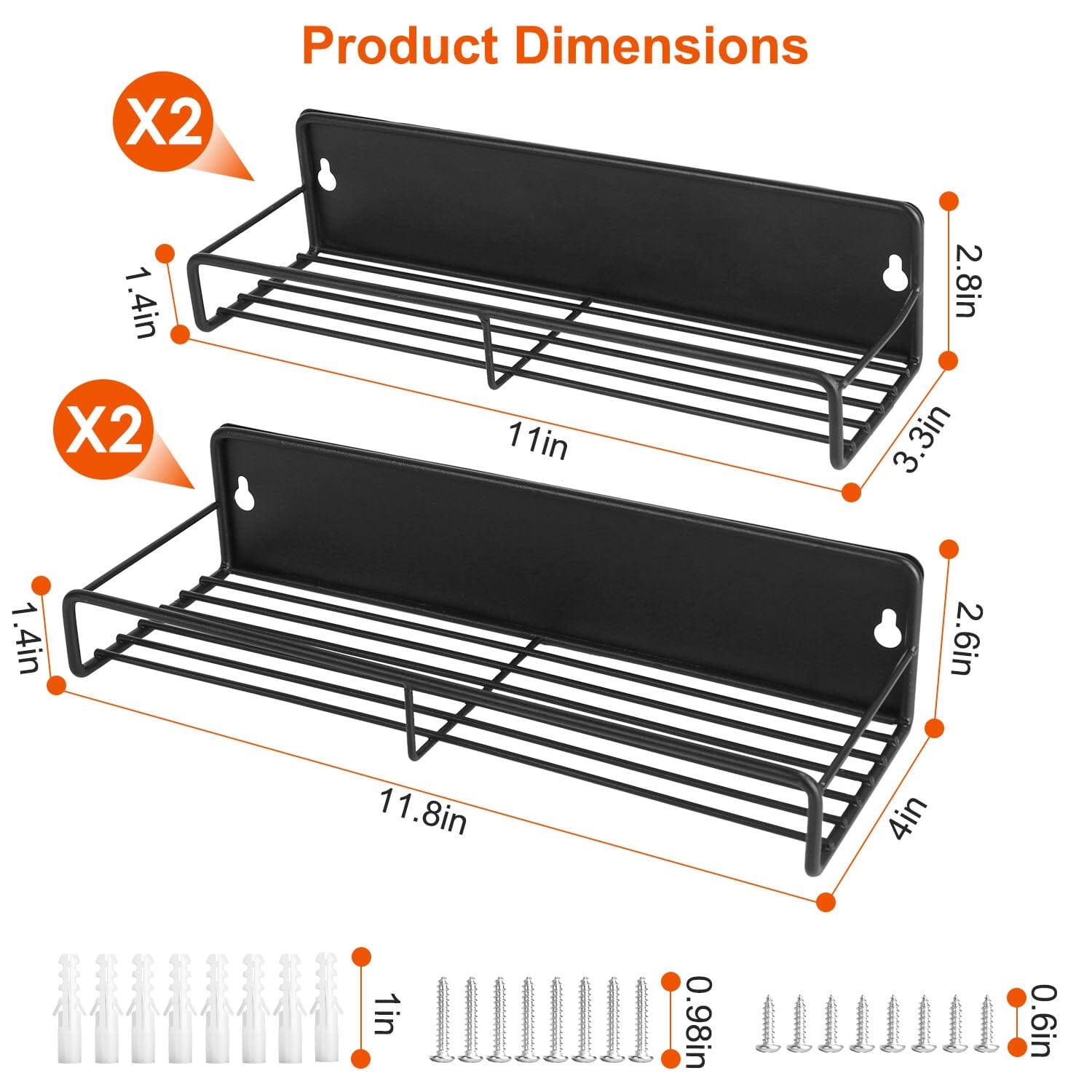 4-Piece: Strong Magnetic Spice Rack Organizer Kitchen Storage - DailySale