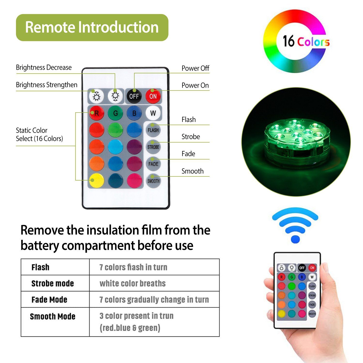 4-Piece: Submersible RGB LED Lights Indoor Lighting - DailySale