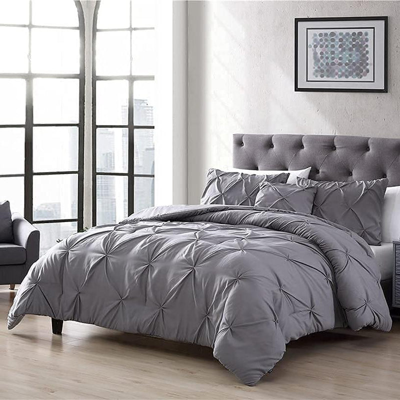 4-Piece: The Nesting Company Spruce Pinch Pleat Bedding Collection Comforter Set