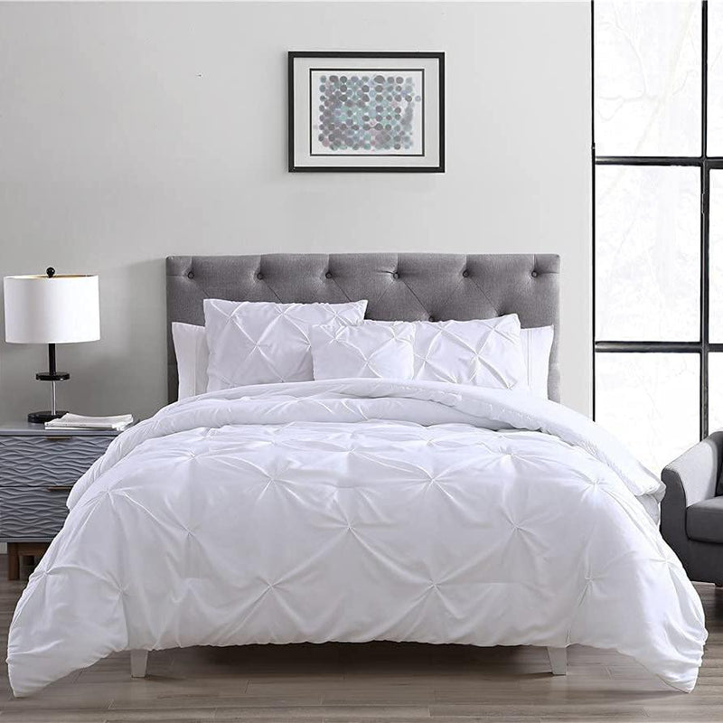 4-Piece: The Nesting Company Spruce Pinch Pleat Bedding Collection Comforter Set