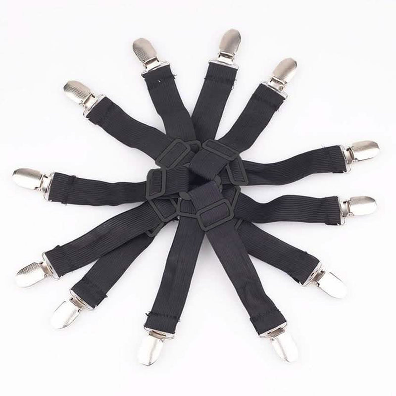 4-Piece: Triangle Bed Sheet Holder Fastener Grippers Clips Suspender Strap Linen & Bedding - DailySale