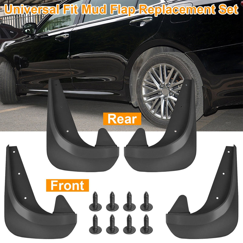 4-Piece: Universal Fit Car Mudguard Flaps Automotive - DailySale