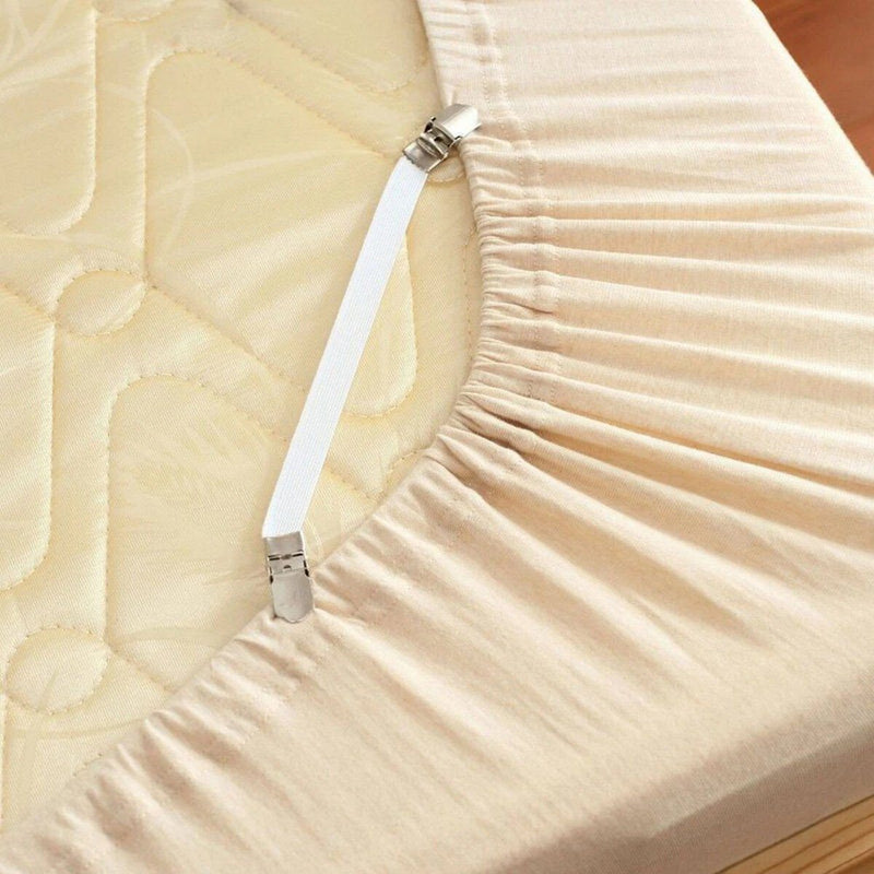 4-Pieces: Adjustable Bed Sheet Fasteners Bedding - DailySale