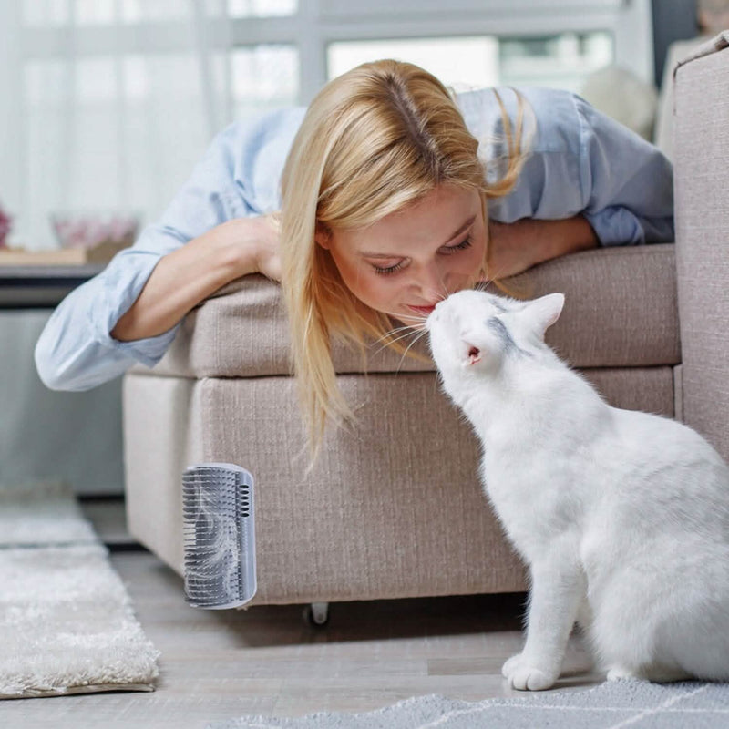 4-Pieces: Cat Self Groomer Soft Silicone Wall Corner Scratcher Pet Supplies - DailySale