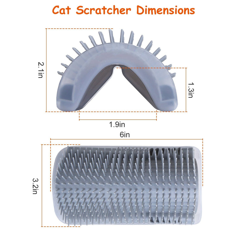 4-Pieces: Cat Self Groomer Soft Silicone Wall Corner Scratcher Pet Supplies - DailySale