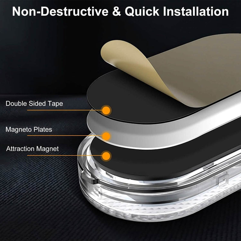 4-Pieces: Cordless Car Interior Light USB Rechargeable Automotive - DailySale