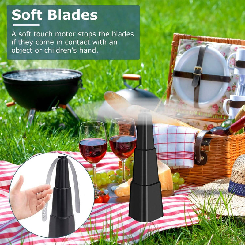 4-Pieces: Fly Repellent Fan Table Top Battery Powered Bug Deterrent Pest Control - DailySale