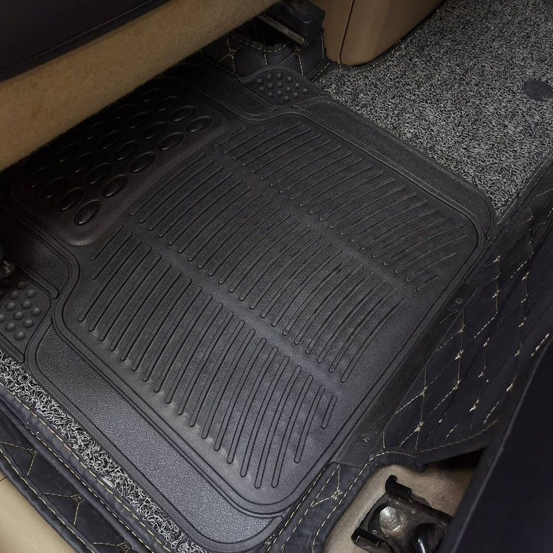 4-Pieces: Heavy Duty PVC Rubber Automotive Floor Mats with Trimmable Design Automotive - DailySale