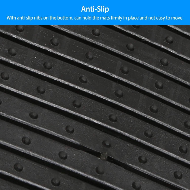 4-Pieces: Heavy Duty PVC Rubber Automotive Floor Mats with Trimmable Design Automotive - DailySale