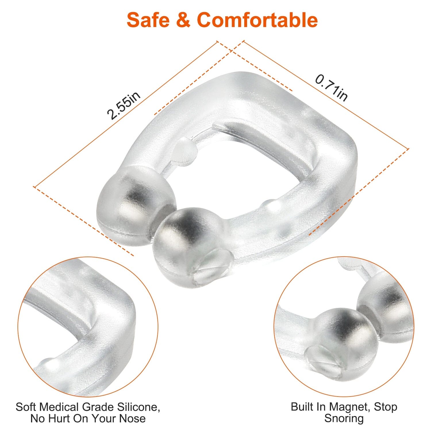 4-Pieces: Magnetic Nose Clip Anti Snoring Device Wellness - DailySale