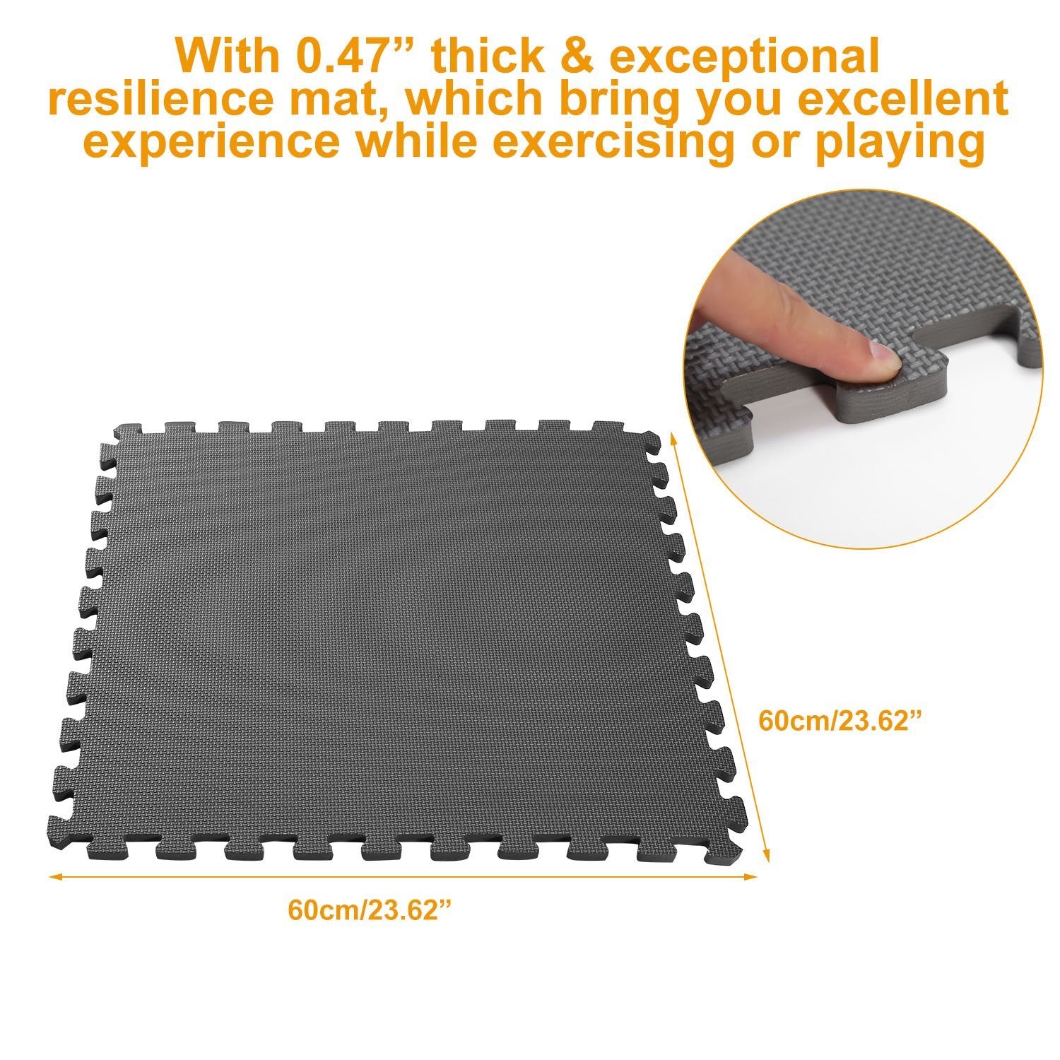 4-Pieces: Puzzle Exercise Foam Mat Fitness - DailySale