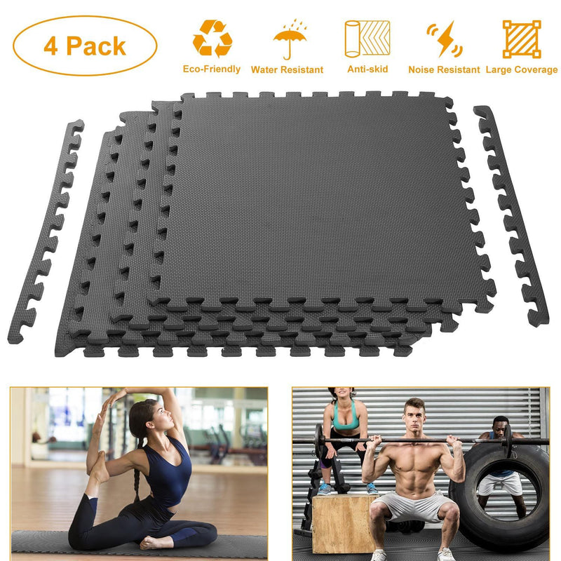 4-Pieces: Puzzle Exercise Foam Mat Fitness - DailySale
