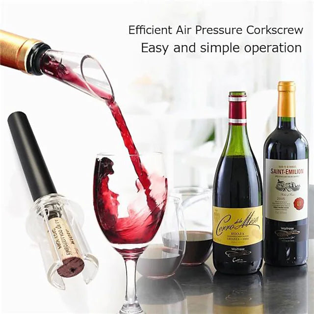 4-Pieces Set: Air Pump Wine Bottle Opener Wine & Dining - DailySale