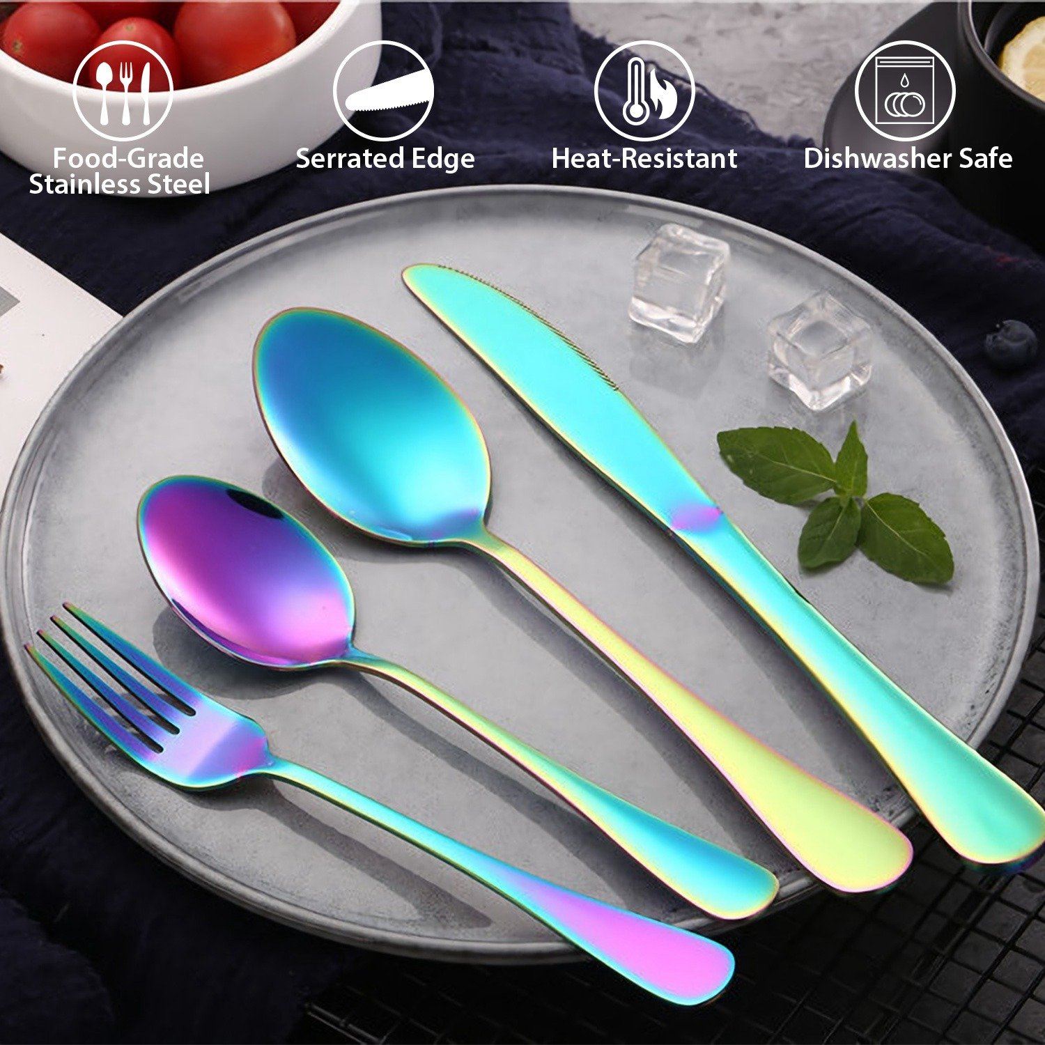 4-Pieces Set: Flatware Stainless Steel Silverware Cutlery Kitchen Set Kitchen & Dining - DailySale