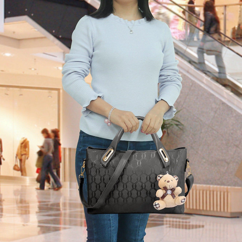 4-Pieces: Women Leather Handbag Bags & Travel - DailySale