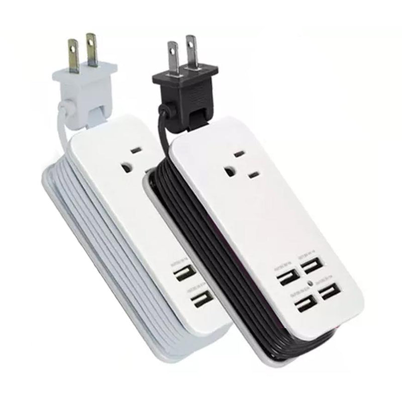 4 Port USB with Single AC Extendable Wire Charging Station Mobile Accessories - DailySale