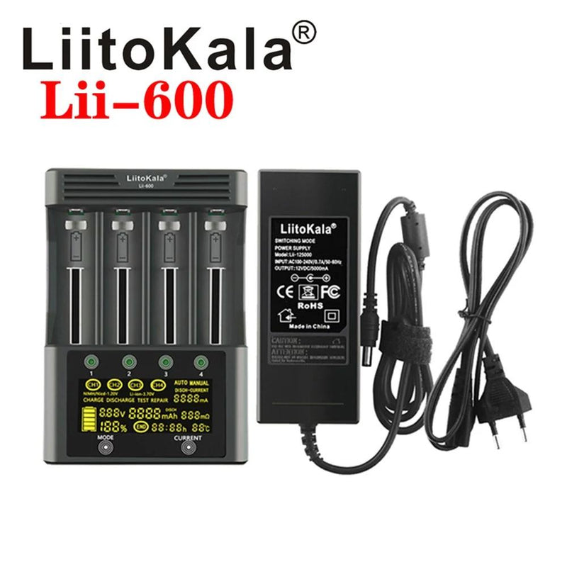 4 Slots Independent Charging Battery Charger Household Batteries & Electrical - DailySale