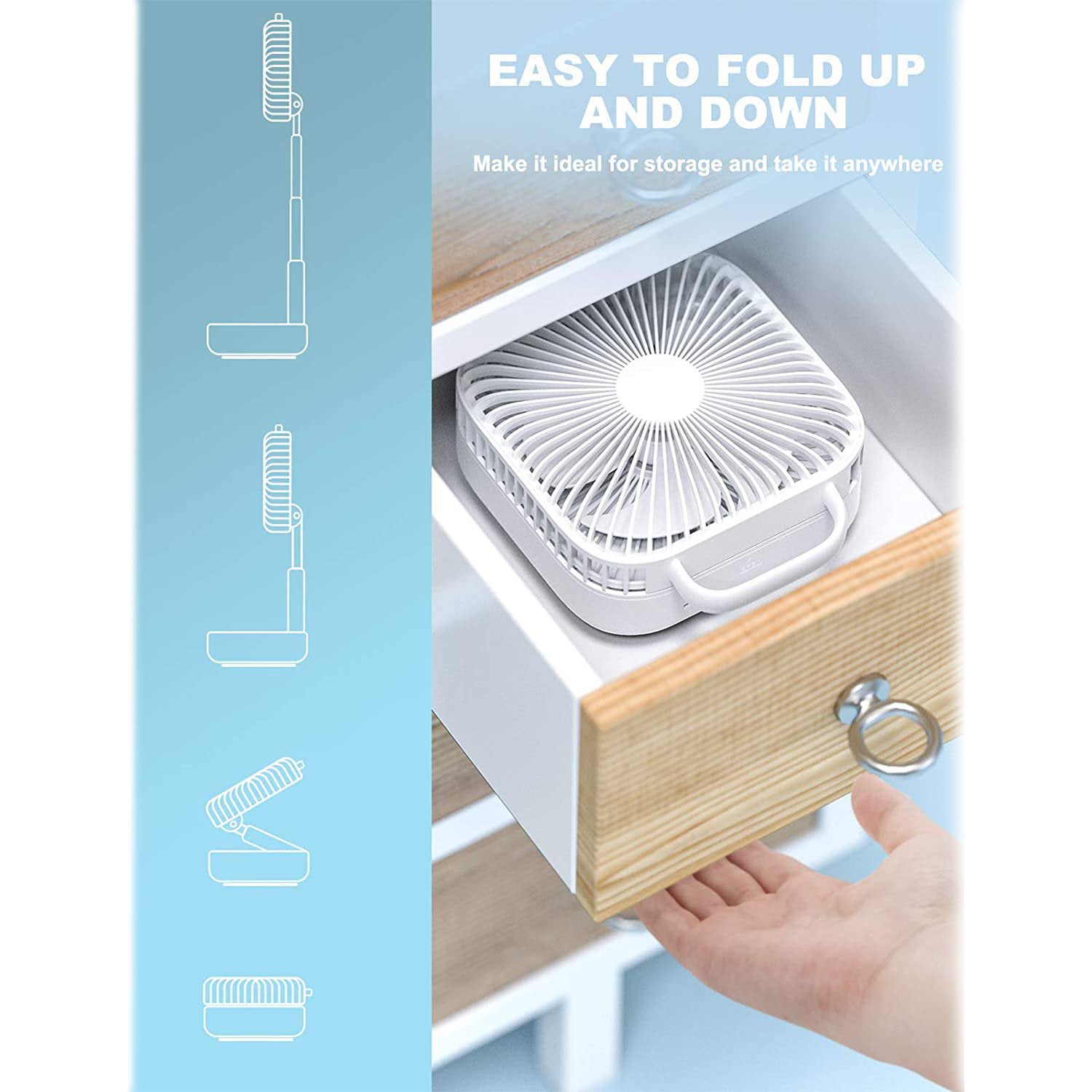 4 Speeds Portable Foldaway Fan Household Appliances - DailySale