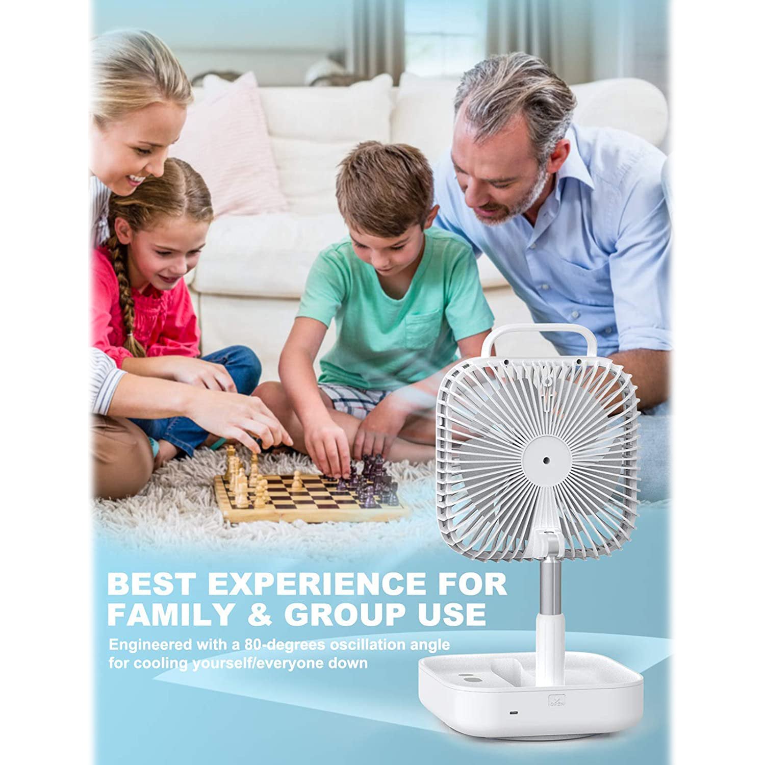 4 Speeds Portable Foldaway Fan Household Appliances - DailySale