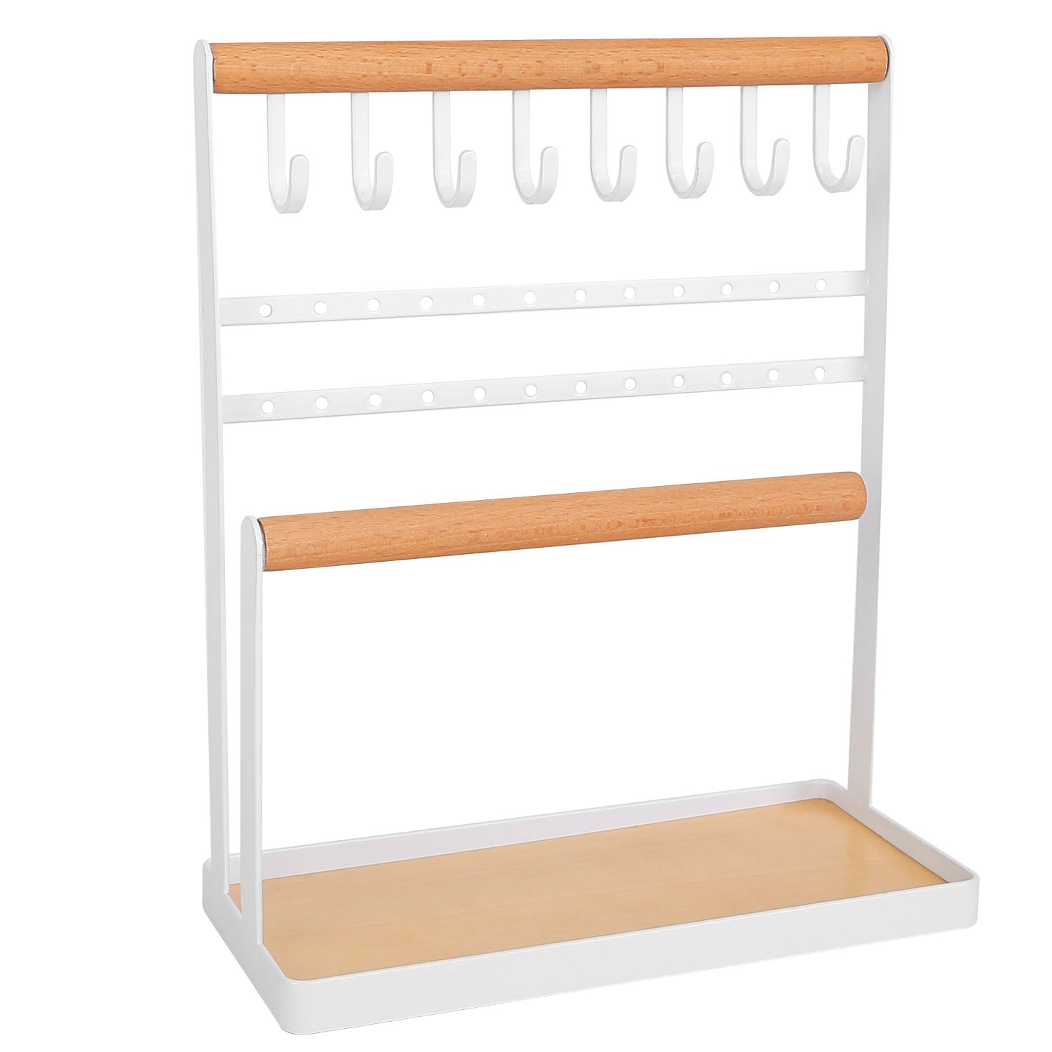 4-Tier Tabletop Wooden Jewelry Display Stand Closet & Storage - DailySale