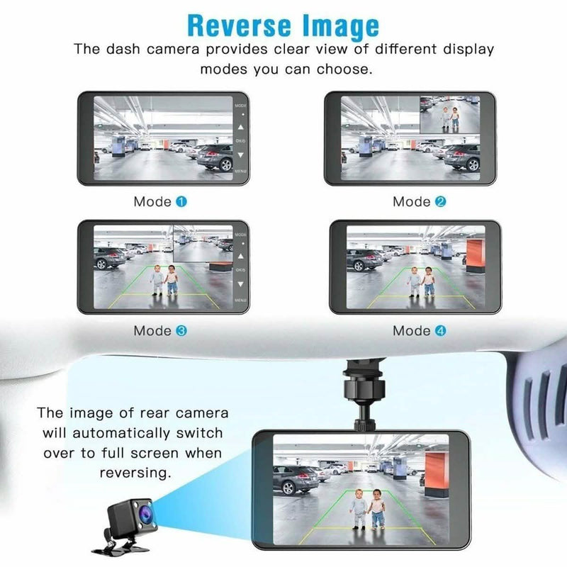 4" Vehicle 1080P Car Dashboard DVR Camera Video Recorder G-Sensor Dash Cam Auto Accessories - DailySale