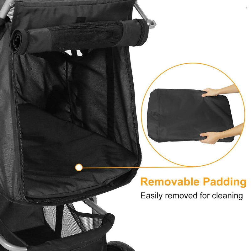 4 Wheels Pet Foldable Stroller Pet Supplies - DailySale