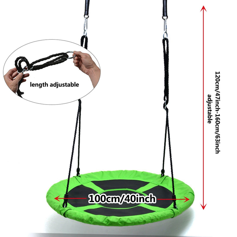 Dimensions of 40" Flying Saucer Tree Swing Chair Kids Round Hanging Rope Seat