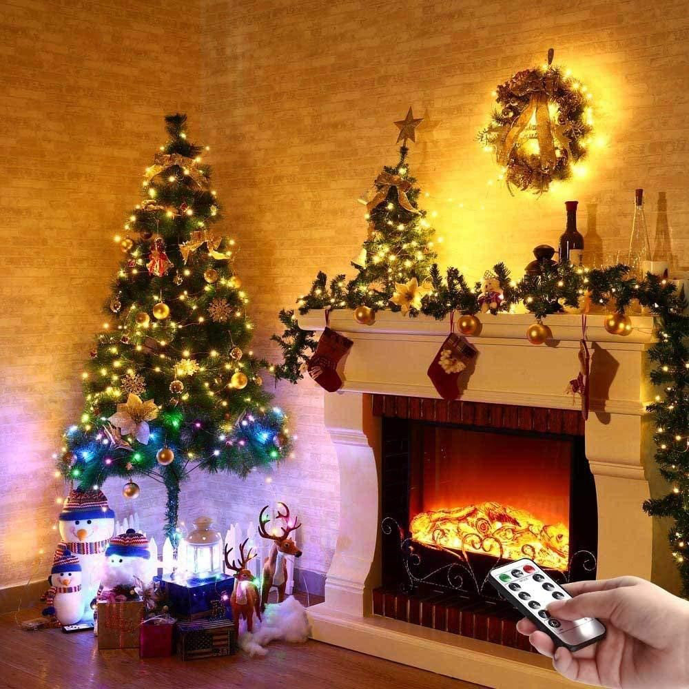 40 Ft. USB Waterproof Remote Control LED Christmas String Lights with 8 Modes String & Fairy Lights - DailySale