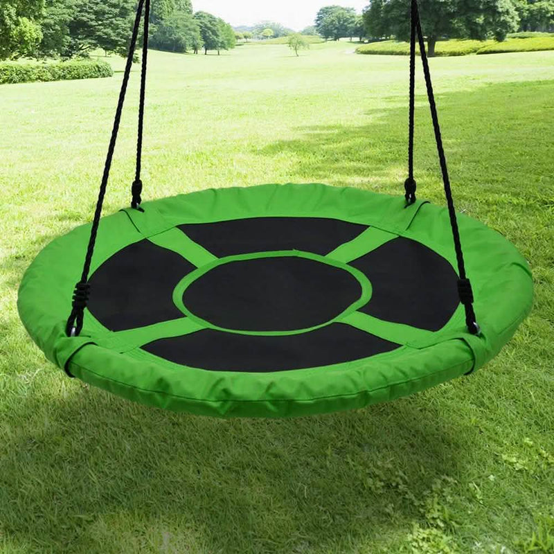 40 in Outdoor Tree Swing Hanging Rope Tire Saucer Seat Yard Mat Sports & Outdoors - DailySale