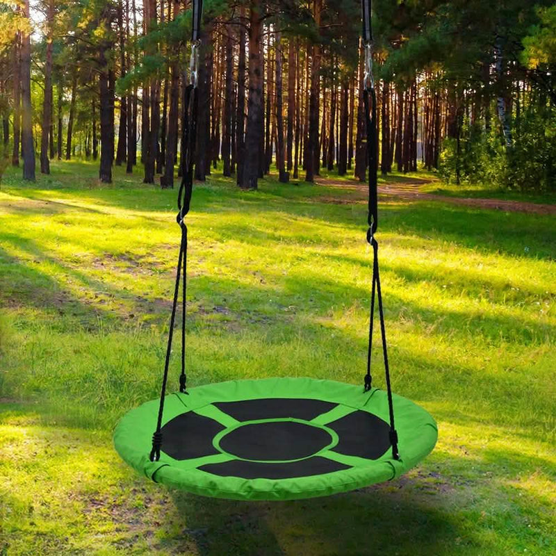 40 in Outdoor Tree Swing Hanging Rope Tire Saucer Seat Yard Mat Sports & Outdoors - DailySale